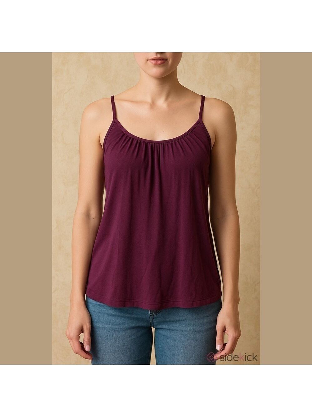 Victoria’s Secret built in Bra Top Y2K adjustable straps purple Sz M